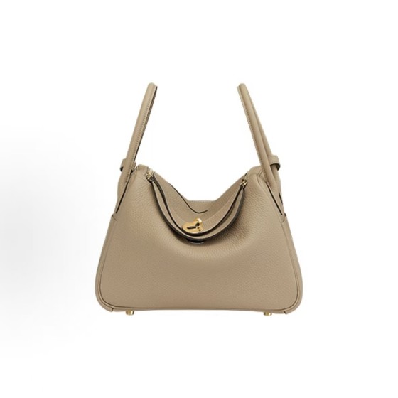 HERMES Lindy 26 Gold buckle handbag, regular 26 women\'s style S2 beige